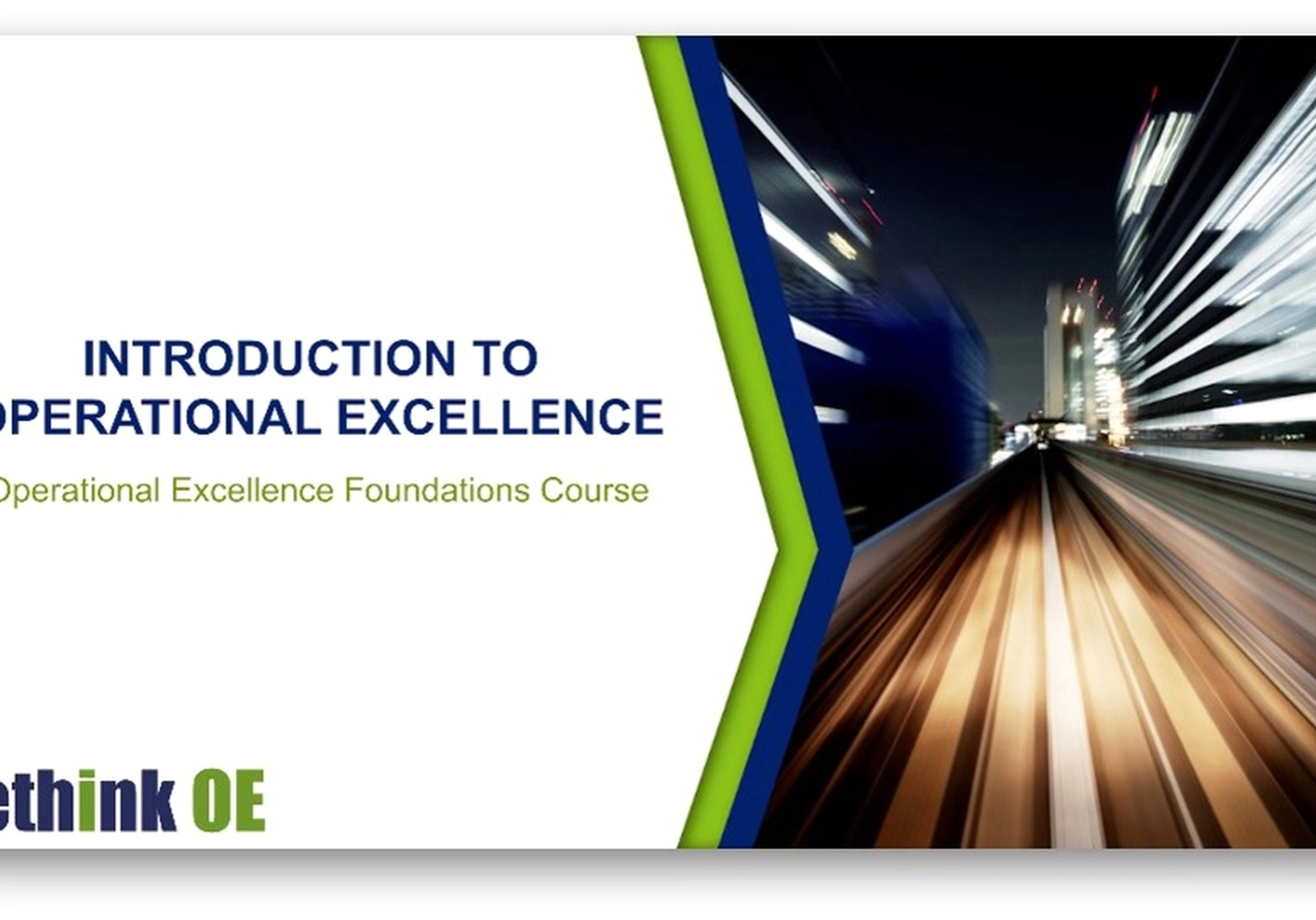Operational excellence coaching program